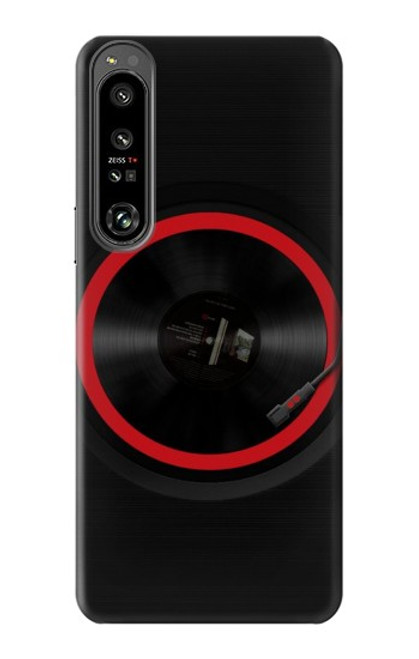 W3531 Spinning Record Player Hülle Schutzhülle Taschen und Leder Flip für Sony Xperia 1 IV