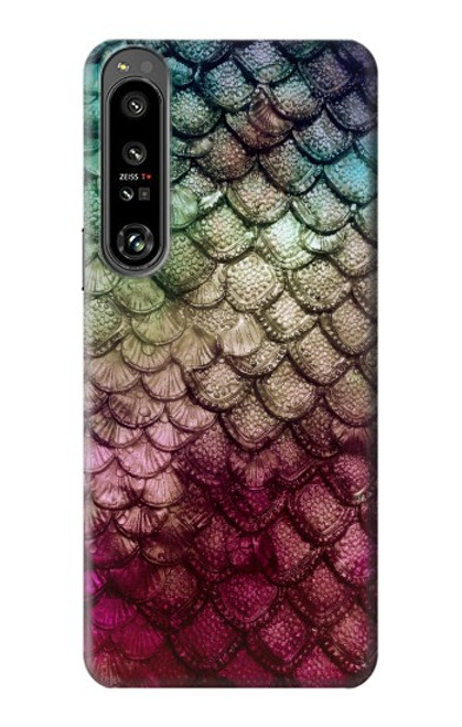 W3539 Mermaid Fish Scale Hülle Schutzhülle Taschen und Leder Flip für Sony Xperia 1 IV