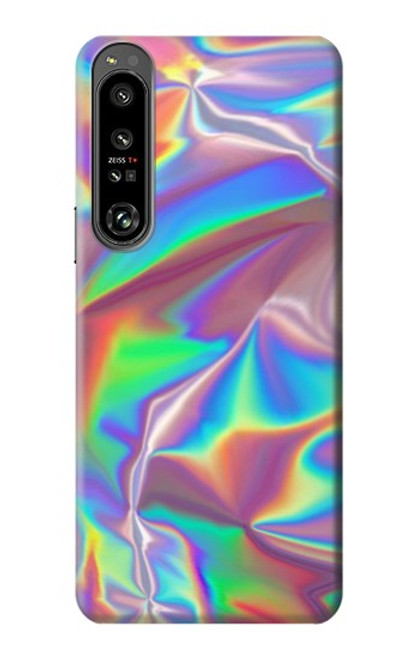 W3597 Holographic Photo Printed Hülle Schutzhülle Taschen und Leder Flip für Sony Xperia 1 IV