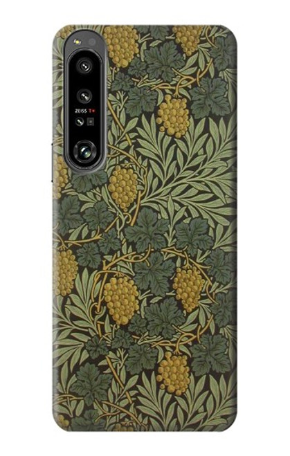 W3662 William Morris Vine Pattern Hülle Schutzhülle Taschen und Leder Flip für Sony Xperia 1 IV