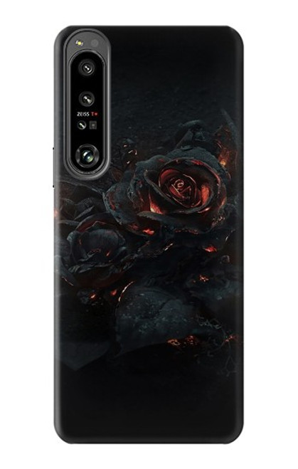 W3672 Burned Rose Hülle Schutzhülle Taschen und Leder Flip für Sony Xperia 1 IV