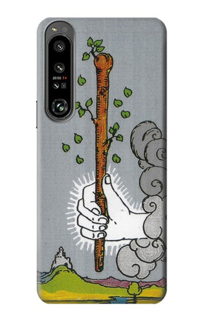 W3723 Tarot Card Age of Wands Hülle Schutzhülle Taschen und Leder Flip für Sony Xperia 1 IV