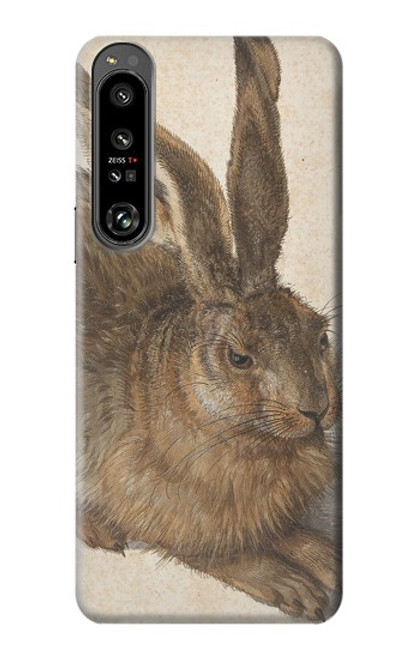 W3781 Albrecht Durer Young Hare Hülle Schutzhülle Taschen und Leder Flip für Sony Xperia 1 IV