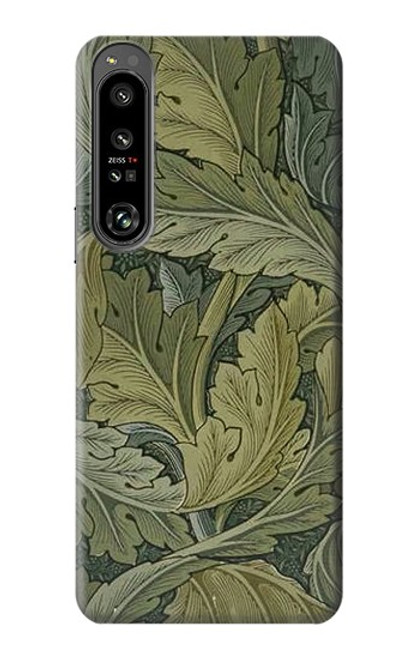 W3790 William Morris Acanthus Leaves Hülle Schutzhülle Taschen und Leder Flip für Sony Xperia 1 IV