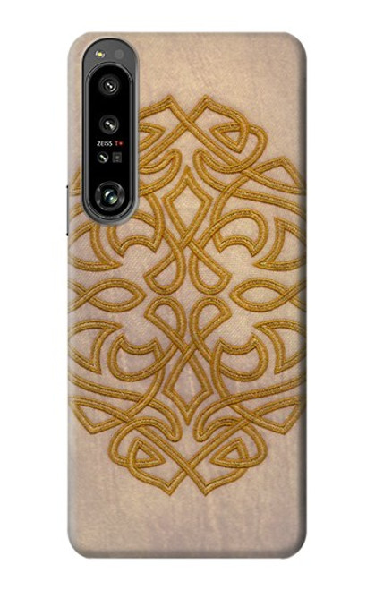 W3796 Celtic Knot Hülle Schutzhülle Taschen und Leder Flip für Sony Xperia 1 IV