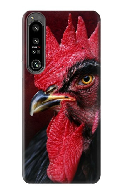 W3797 Chicken Rooster Hülle Schutzhülle Taschen und Leder Flip für Sony Xperia 1 IV