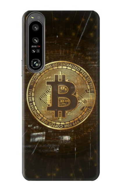 W3798 Cryptocurrency Bitcoin Hülle Schutzhülle Taschen und Leder Flip für Sony Xperia 1 IV