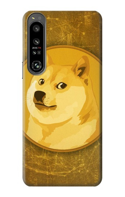 W3826 Dogecoin Shiba Hülle Schutzhülle Taschen und Leder Flip für Sony Xperia 1 IV