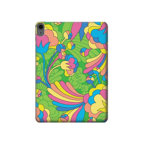 W3273 Flower Line Art Pattern Tablet Hülle Schutzhülle Taschen für iPad Air (2022,2020, 4th, 5th), iPad Pro 11 (2022, 6th)