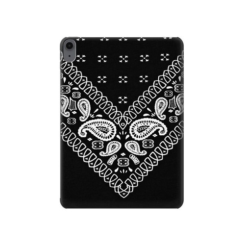 W3363 Bandana Black Pattern Tablet Hülle Schutzhülle Taschen für iPad Air (2022,2020, 4th, 5th), iPad Pro 11 (2022, 6th)