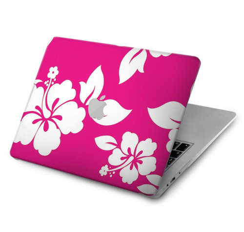 W2246 Hawaiian Hibiscus Pink Pattern Hülle Schutzhülle Taschen für MacBook Air 13″ (2022,2024) - A2681, A3113