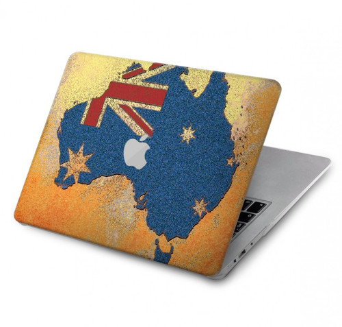 W2494 Australia Flag Map Rock Texture Hülle Schutzhülle Taschen für MacBook Air 13″ (2022,2024) - A2681, A3113