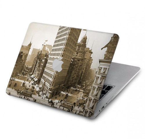 W3046 Old New York Flatiron Building Hülle Schutzhülle Taschen für MacBook Air 13″ (2022,2024) - A2681, A3113
