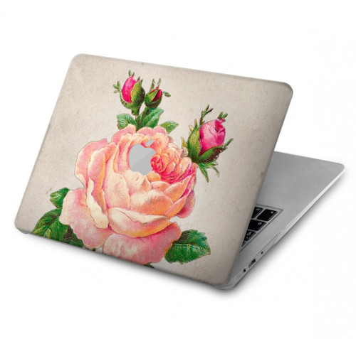 W3079 Vintage Pink Rose Hülle Schutzhülle Taschen für MacBook Air 13″ (2022,2024) - A2681, A3113