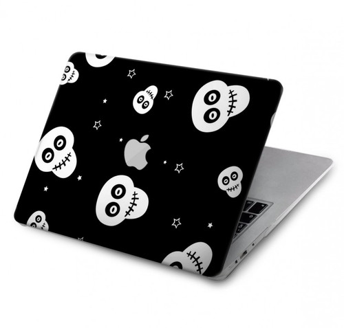 W3261 Smile Skull Halloween Pattern Hülle Schutzhülle Taschen für MacBook Air 13″ (2022,2024) - A2681, A3113