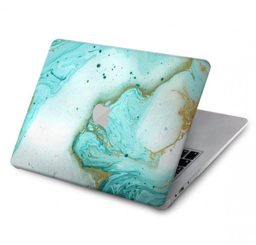 W3399 Green Marble Graphic Print Hülle Schutzhülle Taschen für MacBook Air 13″ (2022,2024) - A2681, A3113