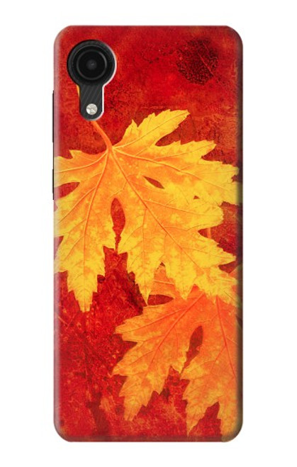 W0479 Maple Leaf Hülle Schutzhülle Taschen und Leder Flip für Samsung Galaxy A03 Core