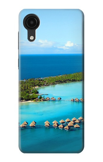 W0844 Bora Bora Island Hülle Schutzhülle Taschen und Leder Flip für Samsung Galaxy A03 Core