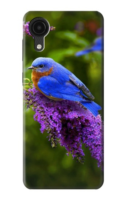 W1565 Bluebird of Happiness Blue Bird Hülle Schutzhülle Taschen und Leder Flip für Samsung Galaxy A03 Core