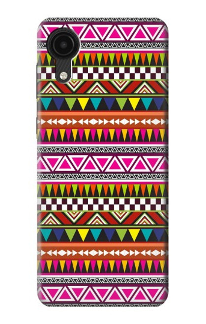 W2292 Aztec Tribal Pattern Hülle Schutzhülle Taschen und Leder Flip für Samsung Galaxy A03 Core