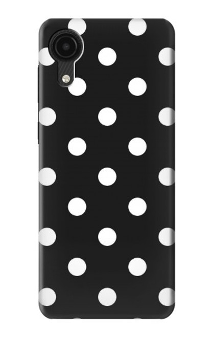 W2299 Black Polka Dots Hülle Schutzhülle Taschen und Leder Flip für Samsung Galaxy A03 Core