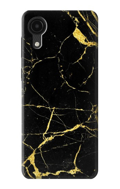 W2896 Gold Marble Graphic Printed Hülle Schutzhülle Taschen und Leder Flip für Samsung Galaxy A03 Core