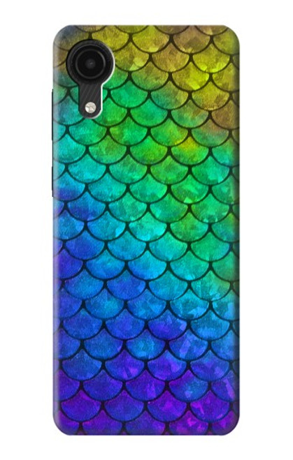 W2930 Mermaid Fish Scale Hülle Schutzhülle Taschen und Leder Flip für Samsung Galaxy A03 Core