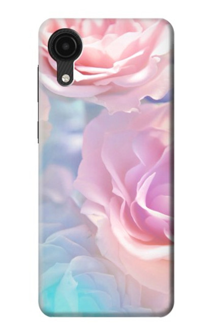 W3050 Vintage Pastel Flowers Hülle Schutzhülle Taschen und Leder Flip für Samsung Galaxy A03 Core