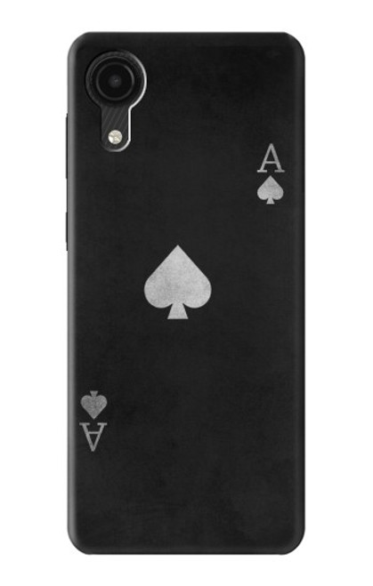 W3152 Black Ace of Spade Hülle Schutzhülle Taschen und Leder Flip für Samsung Galaxy A03 Core