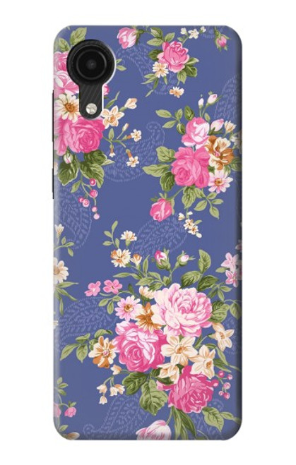 W3265 Vintage Flower Pattern Hülle Schutzhülle Taschen und Leder Flip für Samsung Galaxy A03 Core