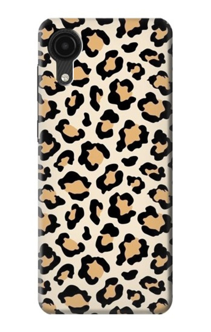 W3374 Fashionable Leopard Seamless Pattern Hülle Schutzhülle Taschen und Leder Flip für Samsung Galaxy A03 Core