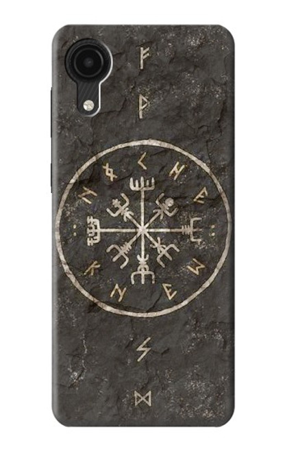 W3413 Norse Ancient Viking Symbol Hülle Schutzhülle Taschen und Leder Flip für Samsung Galaxy A03 Core