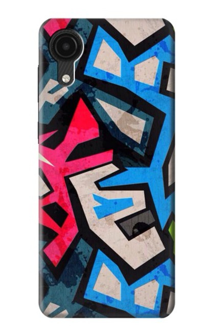 W3445 Graffiti Street Art Hülle Schutzhülle Taschen und Leder Flip für Samsung Galaxy A03 Core