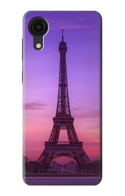W3447 Eiffel Paris Sunset Hülle Schutzhülle Taschen und Leder Flip für Samsung Galaxy A03 Core