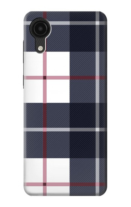 W3452 Plaid Fabric Pattern Hülle Schutzhülle Taschen und Leder Flip für Samsung Galaxy A03 Core