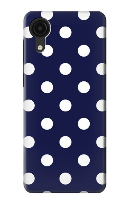 W3533 Blue Polka Dot Hülle Schutzhülle Taschen und Leder Flip für Samsung Galaxy A03 Core
