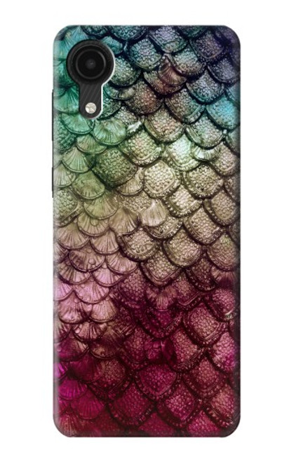W3539 Mermaid Fish Scale Hülle Schutzhülle Taschen und Leder Flip für Samsung Galaxy A03 Core