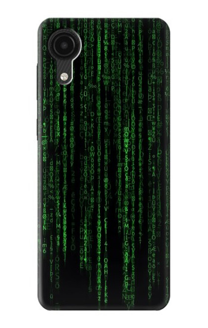 W3668 Binary Code Hülle Schutzhülle Taschen und Leder Flip für Samsung Galaxy A03 Core