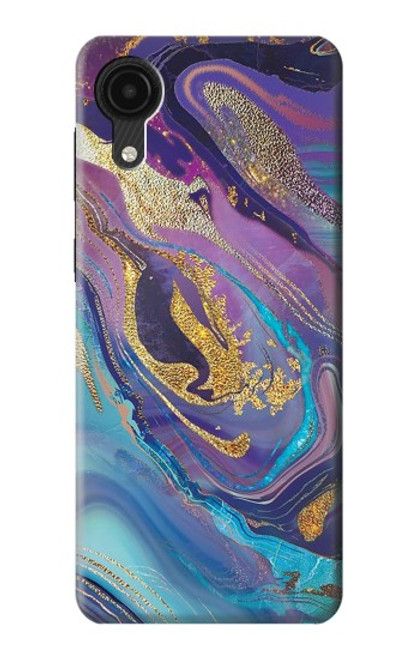 W3676 Colorful Abstract Marble Stone Hülle Schutzhülle Taschen und Leder Flip für Samsung Galaxy A03 Core