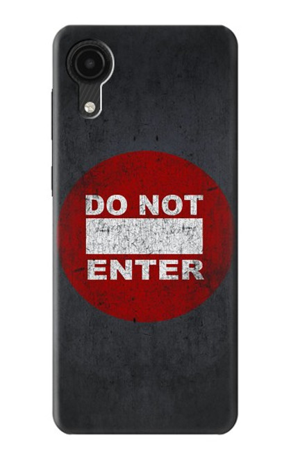 W3683 Do Not Enter Hülle Schutzhülle Taschen und Leder Flip für Samsung Galaxy A03 Core