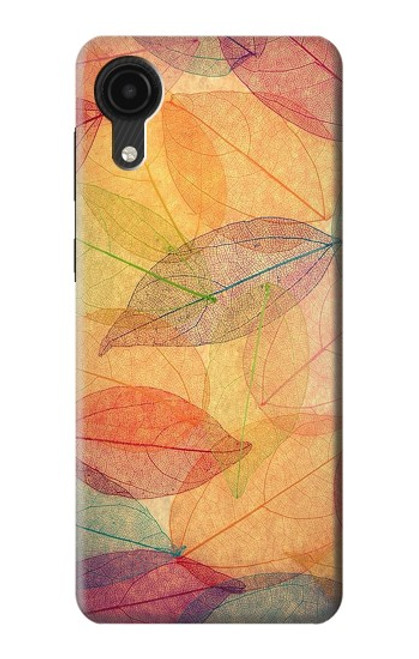 W3686 Fall Season Leaf Autumn Hülle Schutzhülle Taschen und Leder Flip für Samsung Galaxy A03 Core