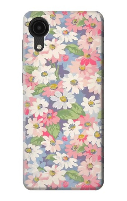 W3688 Floral Flower Art Pattern Hülle Schutzhülle Taschen und Leder Flip für Samsung Galaxy A03 Core