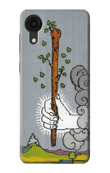 W3723 Tarot Card Age of Wands Hülle Schutzhülle Taschen und Leder Flip für Samsung Galaxy A03 Core
