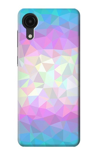 W3747 Trans Flag Polygon Hülle Schutzhülle Taschen und Leder Flip für Samsung Galaxy A03 Core