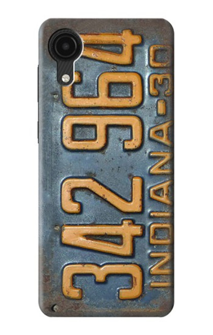 W3750 Vintage Vehicle Registration Plate Hülle Schutzhülle Taschen und Leder Flip für Samsung Galaxy A03 Core