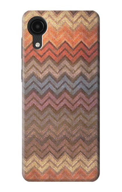 W3752 Zigzag Fabric Pattern Graphic Printed Hülle Schutzhülle Taschen und Leder Flip für Samsung Galaxy A03 Core