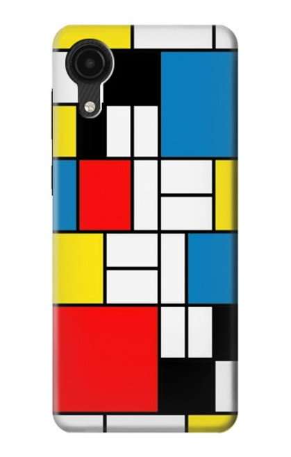 W3814 Piet Mondrian Line Art Composition Hülle Schutzhülle Taschen und Leder Flip für Samsung Galaxy A03 Core