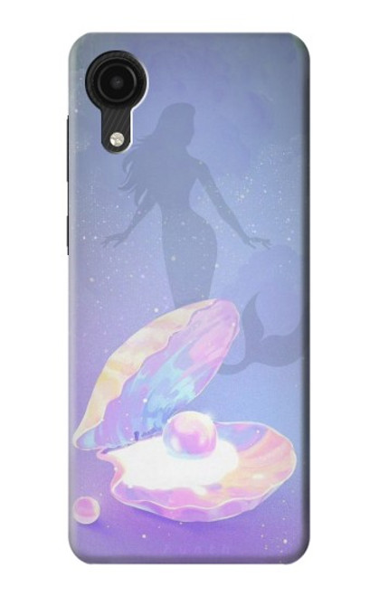 W3823 Beauty Pearl Mermaid Hülle Schutzhülle Taschen und Leder Flip für Samsung Galaxy A03 Core