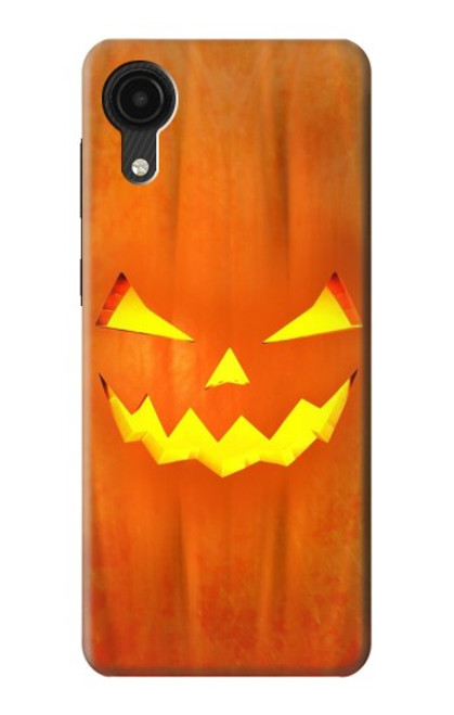 W3828 Pumpkin Halloween Hülle Schutzhülle Taschen und Leder Flip für Samsung Galaxy A03 Core