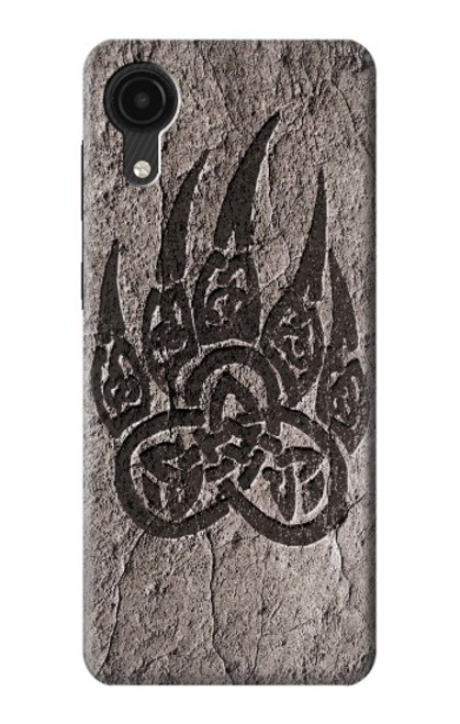 W3832 Viking Norse Bear Paw Berserkers Rock Hülle Schutzhülle Taschen und Leder Flip für Samsung Galaxy A03 Core